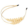 F-0379 Leaf Shape Fashion Hairband Silver Gold Plated Alloy Hair Jewelry Women & Girl Hair Accessories