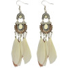 E-3963 Bohemian Vintage Tassel Feather Drop Earring Hook Earrings 4 Colors