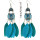 E-3963 Bohemian Vintage Tassel Feather Drop Earring Hook Earrings 4 Colors