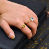 R-1426 4pcs/set Fashion Vintage Gold Joint Knuckle Nail Crystal Rhinestone Midi Ring Set Jewelry for Women