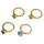 R-1426 4pcs/set Fashion Vintage Gold Joint Knuckle Nail Crystal Rhinestone Midi Ring Set Jewelry for Women