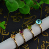 R-1426 4pcs/set Fashion Vintage Gold Joint Knuckle Nail Crystal Rhinestone Midi Ring Set Jewelry for Women