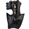 E-3964 Luxury Fashion 4 Colors Flower Shape Inlay Rhinestone Crystal Shiny Dangle Drop Earrings Women & Girls Accessory