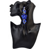 E-3964 Luxury Fashion 4 Colors Flower Shape Inlay Rhinestone Crystal Shiny Dangle Drop Earrings Women & Girls Accessory