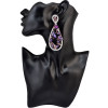 E-3967 High Quality Fashion 4 colors silver plated alloy geometry shape inlay crystal rhinestone shiny luxury big dangle drop earrings women & girls jewelry