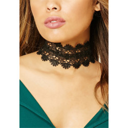 N-6650 Fashion Vintage Punk Gothic Black Lace Sexy Choker Necklaces Handmade Adjustable for Women Jewelry