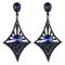 E-3973 Generous Big Long Drop Earrings Crystal Diamond Design Dangle Zircon Stud Earring 5 Colors
