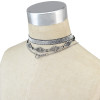 N-6670 3 Pcs/Set Fashion Crystal Rhinestone  Choker Short Clavicle Necklace Women & Girls Jewelry