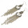 E-3974 Retro Silver Plated Long Chain Pendants Tassels Chain Drop Dangle Earring for Women