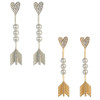 E-3975 Fashion Silver Gold Plated Alloy Charm Pearls   Dangle Earrings For Women Jewelry