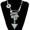 N-6682 Bohemian Tibetan Alloy Geometric Shape Elephant Multiple Elements Tassel Pendant Long Necklaces Women Jewelry