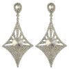 E-3973 Generous Big Long Drop Earrings Crystal Diamond Design Dangle Zircon Stud Earring 5 Colors