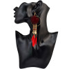 E-3981 Feather Drop Dangle Earring  Chains Pendant Long Tassel Earrings for Women