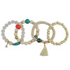 B-0840 4 Pcs/set Handmade Strength Beaded Bracelet Energy Waist Bracelet 5 Colors