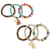 B-0839 3Pcs/set Bohemian Fashion vintage Handmade Strength Beaded Bracelet