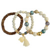 B-0839 3Pcs/set Bohemian Fashion vintage Handmade Strength Beaded Bracelet