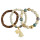 B-0839 3Pcs/set Bohemian Fashion vintage Handmade Strength Beaded Bracelet
