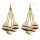 E-3970 Bohemian Antique Bronze Resin Beaded Feather Tassel Dangle Long Earrings For Women Jewelry