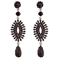 E-3985 5 Colors Luxury Drop Earring Inlay Crystal Rhinestone Design Dangle Long Earrings For Women Jewelry