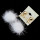 E-3983 Fashion Cute white Plush Ball Gold Plated Alloy Dangle Drop Earrings For Women & Girls Jewelry