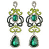 E-3992 3 Colors Luxury Drop Earring Inlay Crystal Rhinestone Waterdrop Shape Dangle Long Earrings For Women Jewelry