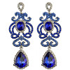 E-3992 3 Colors Luxury Drop Earring Inlay Crystal Rhinestone Waterdrop Shape Dangle Long Earrings For Women Jewelry