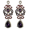 E-3992 3 Colors Luxury Drop Earring Inlay Crystal Rhinestone Waterdrop Shape Dangle Long Earrings For Women Jewelry