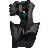 E-3991 4 Colors Bohemian Feather Owl Pendant Drop Earring Punk Style