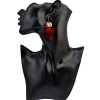 E-3991 4 Colors Bohemian Feather Owl Pendant Drop Earring Punk Style