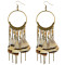 E-3999 Bohemian Fashion Bronze Feather Earrings  Dangle Drop Earring for Women Jeweley