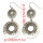 E-3997 Retro Silver Texture Exaggeration Imitation Pearl Drop Dangle Earring for Women
