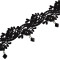 N-6693 Popular Gothic Style Black Lace Flower Resin Beads Pendant Choker Collar Bib Clavicle Necklaces Women & Girls Jewelry