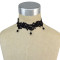 N-6693 Popular Gothic Style Black Lace Flower Resin Beads Pendant Choker Collar Bib Clavicle Necklaces Women & Girls Jewelry