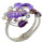 B-0429 Vintage Lady Bangle Silver Plated Rhinestone Flower Fashion National Style Enamel Glaze Frog Cuff Bangle Bracelet For Women