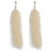 E-4008 Fashion Bohemian Vintage Bronze White Black Plush Tassel Drop  Stud Earring for Women