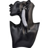 E-4008 Fashion Bohemian Vintage Bronze White Black Plush Tassel Drop  Stud Earring for Women