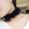 N-6696 Bohemian Black Plush Fashion Choker Necklace Gothic Punk Handmade Necklaces Women Jewelry