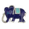 P-0353 Vintage Elephant Brooch Pins Crystal Rhinestone Silver Alloy Brooches Unisex Jewelry Suit Accessories