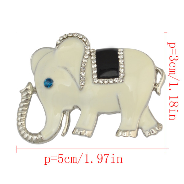 P-0353 Vintage Elephant Brooch Pins Crystal Rhinestone Silver Alloy Brooches Unisex Jewelry Suit Accessories