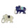 P-0353 Vintage Elephant Brooch Pins Crystal Rhinestone Silver Alloy Brooches Unisex Jewelry Suit Accessories