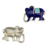 P-0353 Vintage Elephant Brooch Pins Crystal Rhinestone Silver Alloy Brooches Unisex Jewelry Suit Accessories