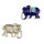 P-0353 Vintage Elephant Brooch Pins Crystal Rhinestone Silver Alloy Brooches Unisex Jewelry Suit Accessories