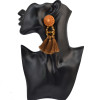 E-4014 8 Colors Fashion Long Section Female Retro Black Crystal Bohemia Fringed Temperament Earring