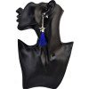 E-4017 3 colors Bohemian Artificial Silk Tassel Drop Hook Earring Silver Plated Star Charm Dangle Earrings for Women