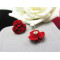 P-0364 New Fashion Black Red Blue Grey Flower Shape Brooch Pins For Women Elegant Accessory