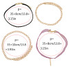 N-6707 4 Pcs/Set Punk Black Leather Rivet Choker Gold Plated Alloy Chain Charm Rose Fabric Chain Collar Short Necklace Women Jewelry