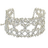 N-6714 Fashion Gold Silver Plated Choker Necklace Inlay Crystal Rhinestone Necklaces for Women Jewelry