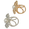 P-0362 Fashion Flowers Rhinestones Crystal Pearl Scarf Buckle Brooch for Women