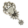 P-0357 Vintage Retro Brooch Pins Victoria Palace Antique Relief Queen Head Portrait Rhinestone Flower Shape Brooches For Women Accessory