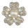 P-0362 Fashion Flowers Rhinestones Crystal Pearl Scarf Buckle Brooch for Women